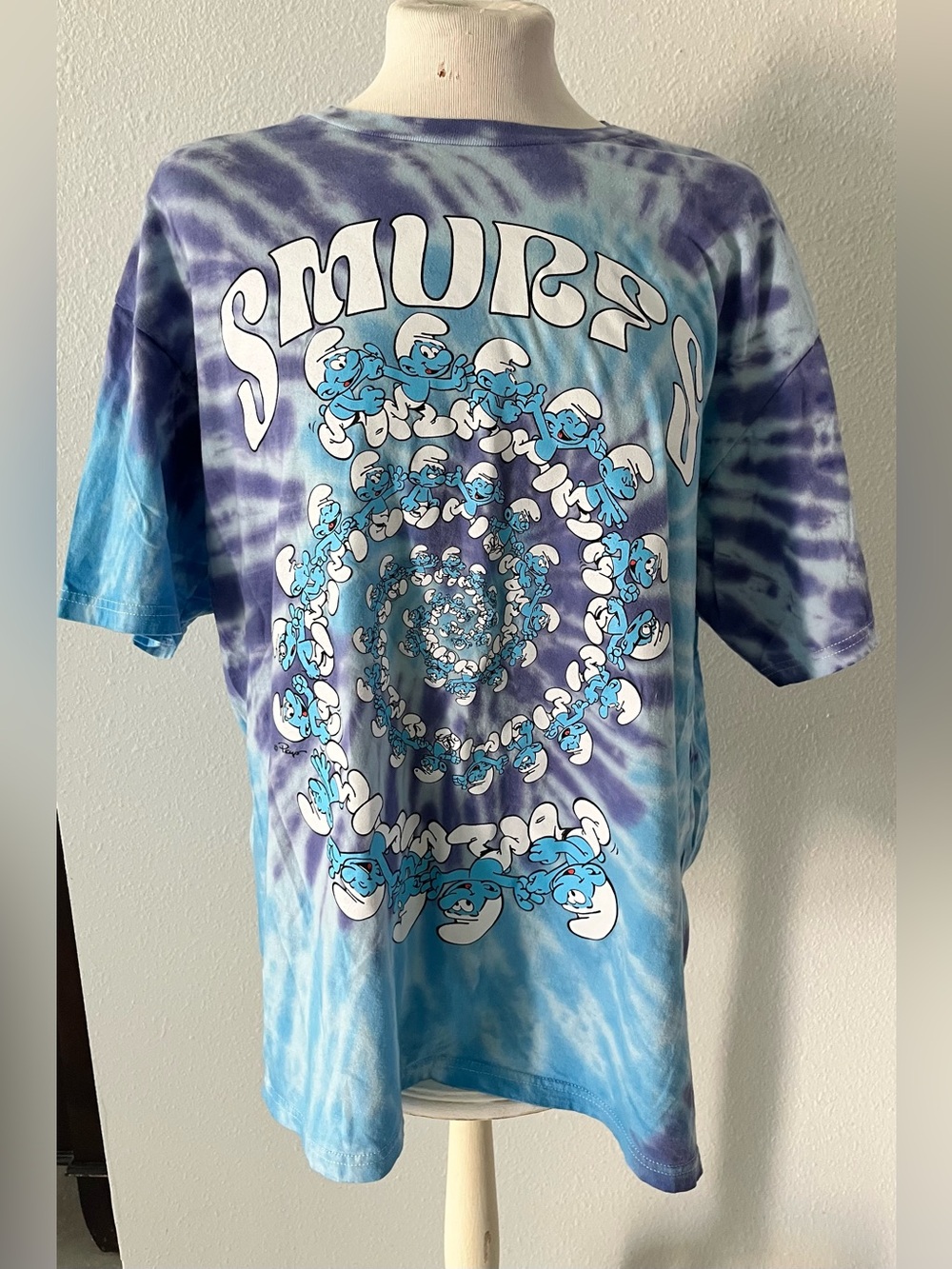 Smurfs Tie-Dye Short Sleeve Tee - Blue/Purple